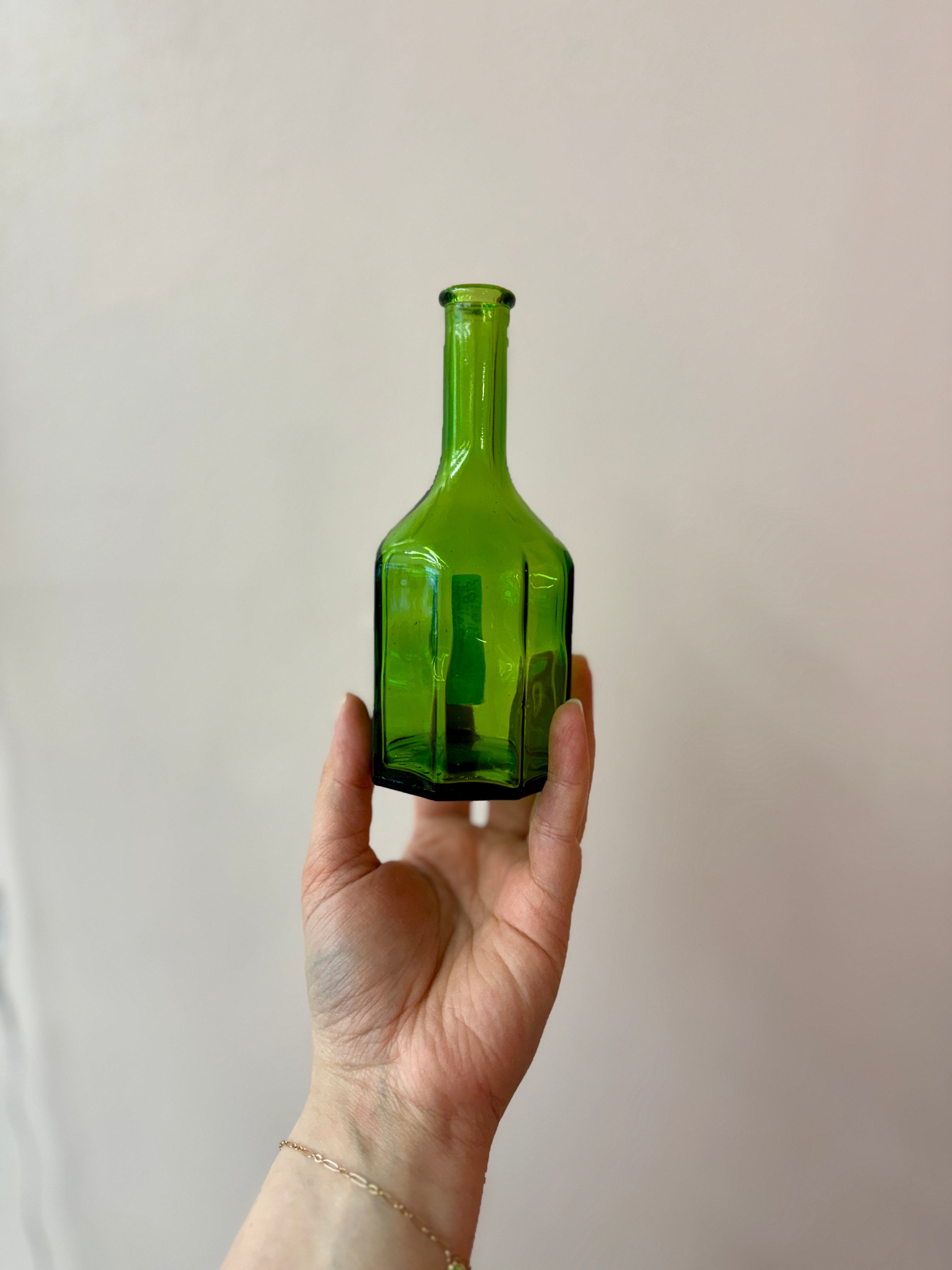 Vintage Weathon Glass Green Bottle