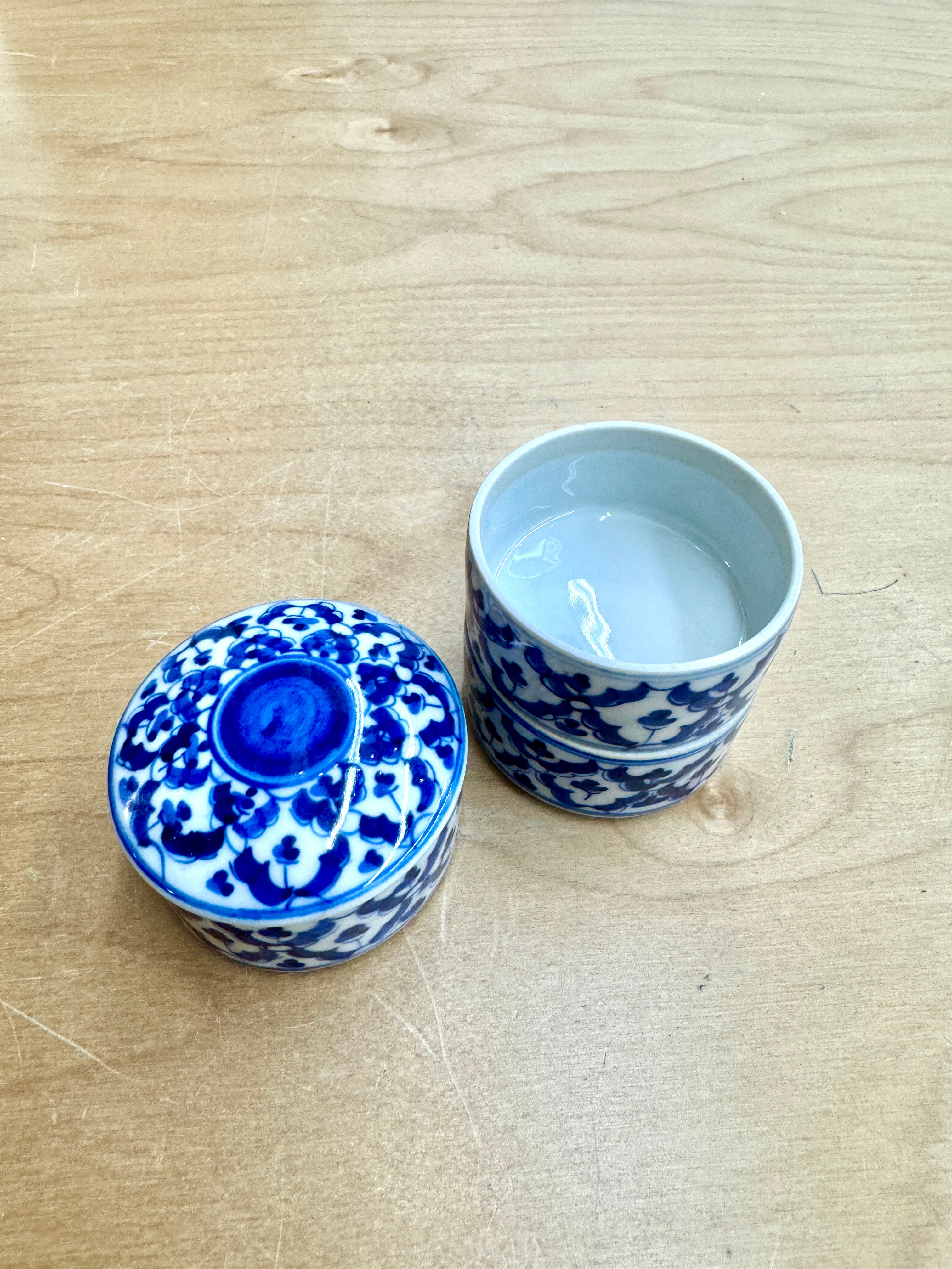 Set of 3 Vintage Jubako Porcelain Stacking Boxes