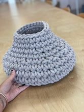 Load image into Gallery viewer, Chunky Crocheted Organic Vessel (Grey)