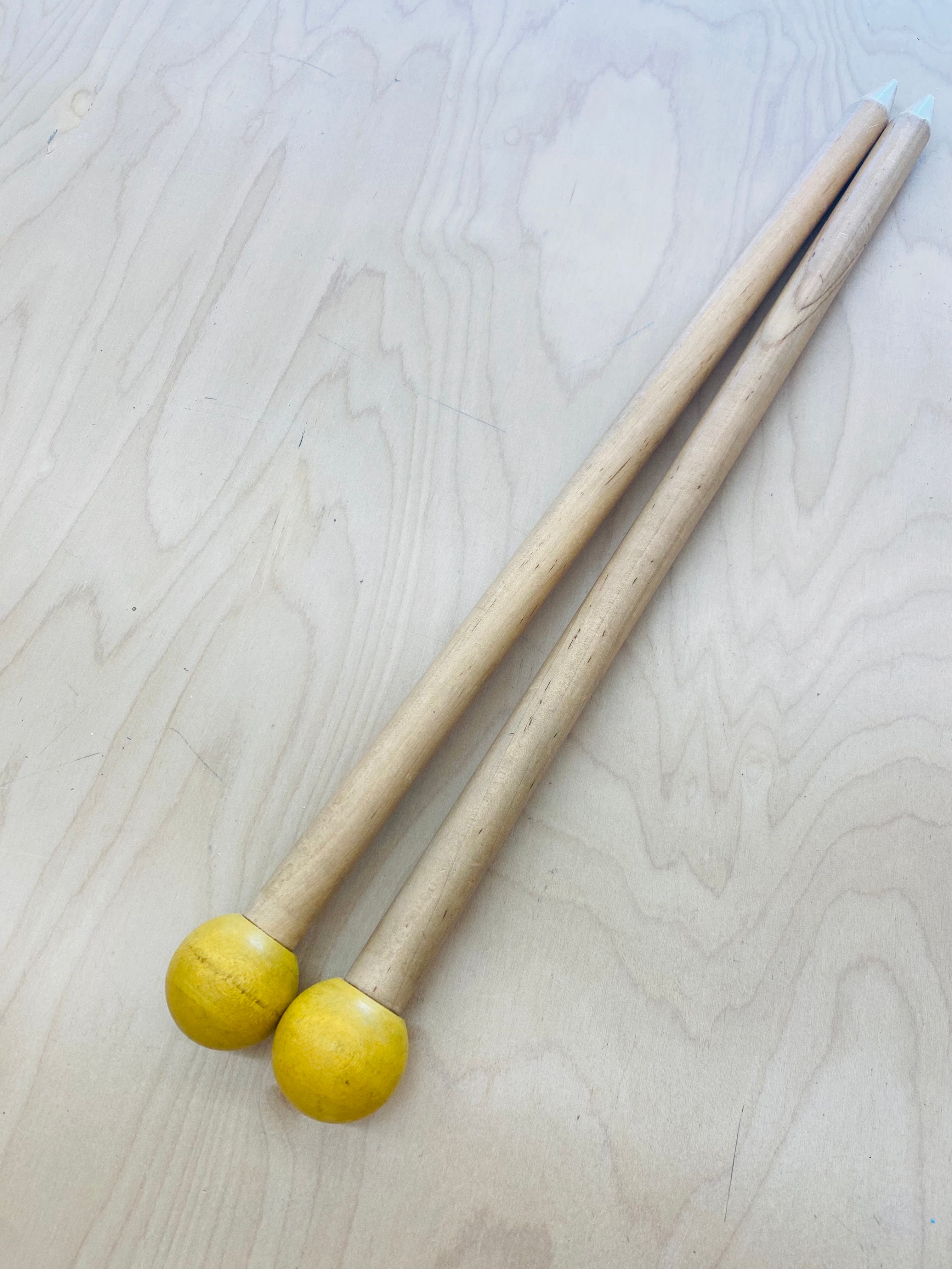 Giant Wooden Knitting Needles (one pair)
