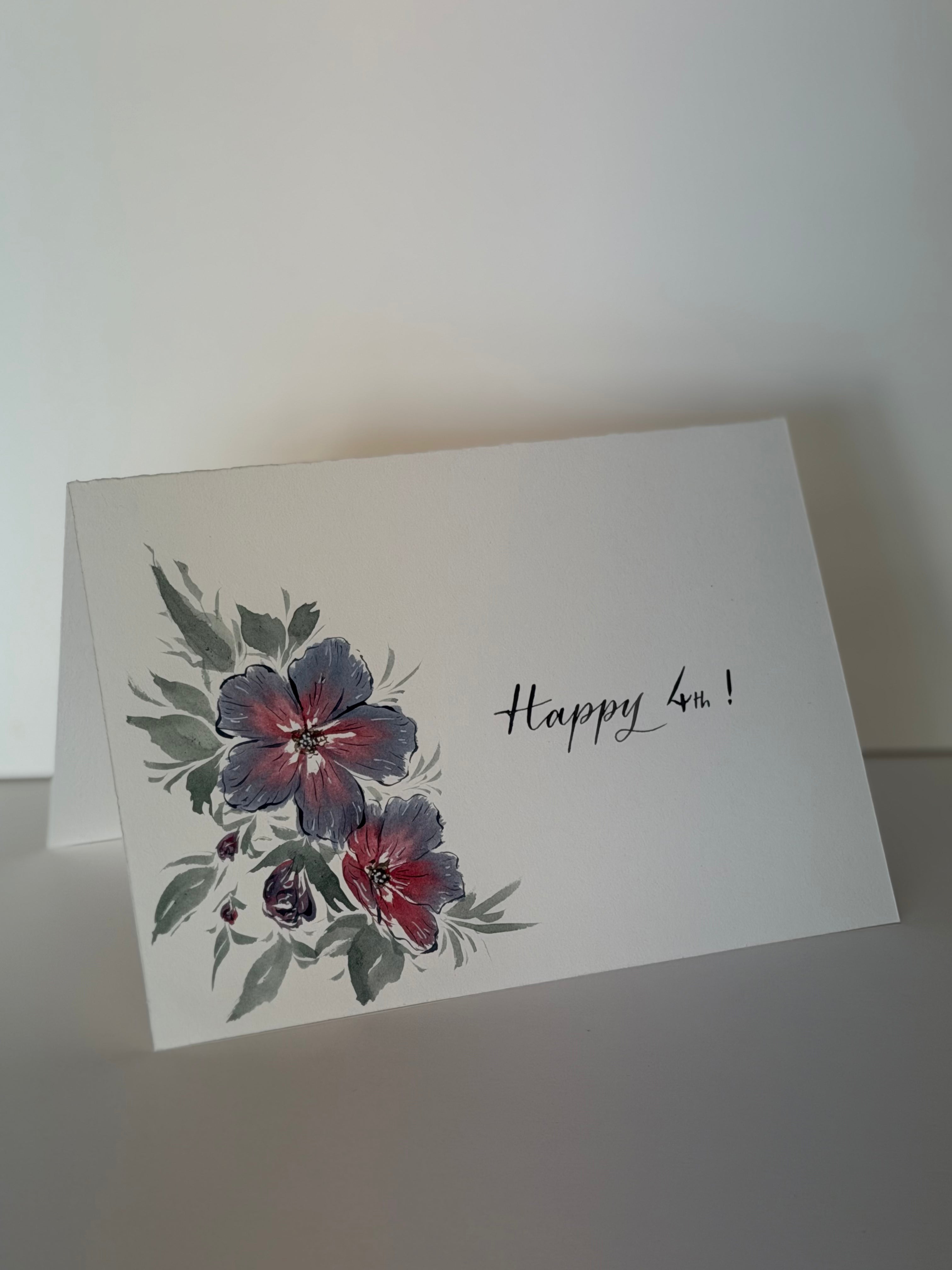 5x7 Watercolor Florals + Calligraphy Cards by A Wish Crafted
