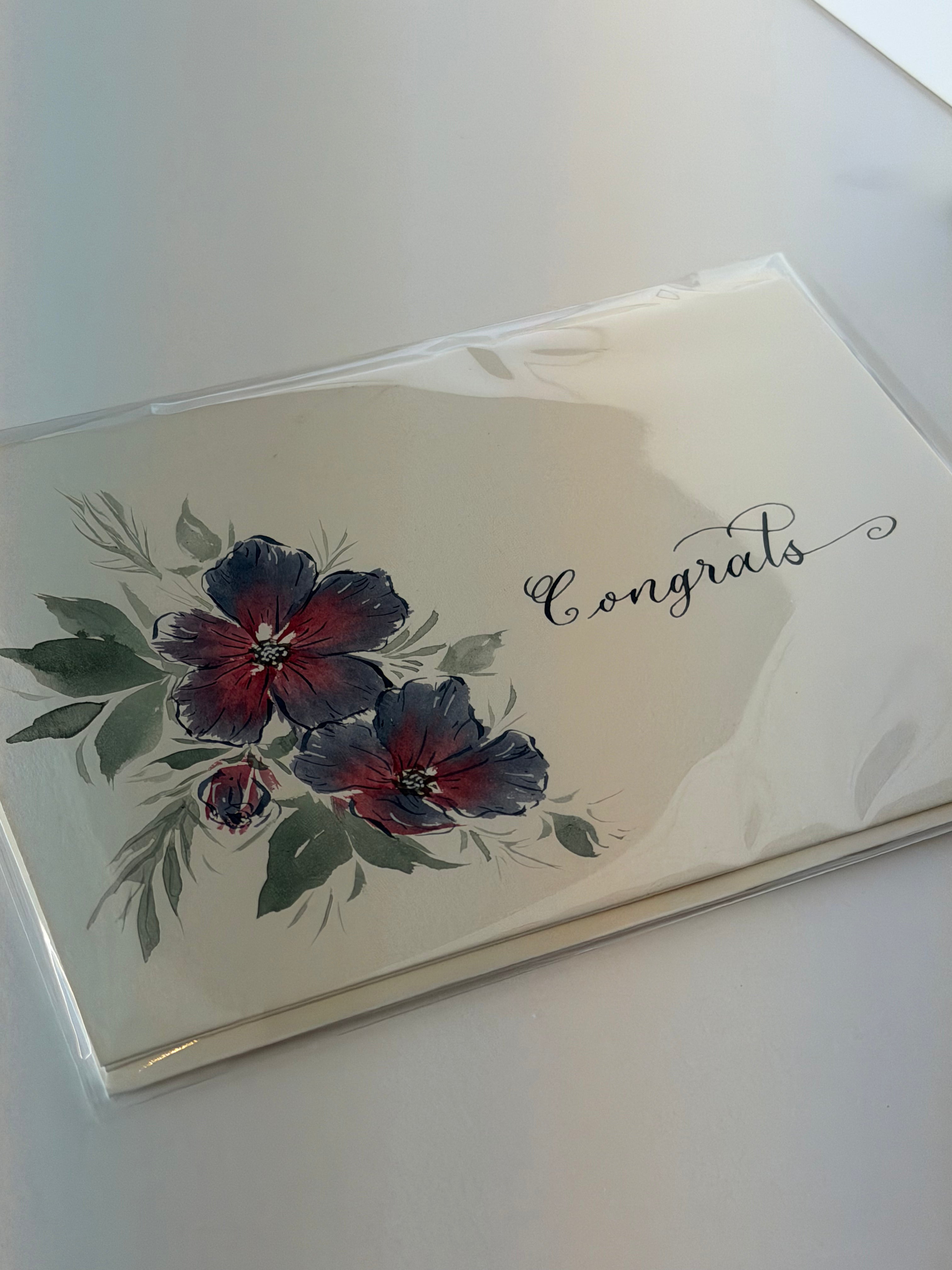 5x7 Watercolor Florals + Calligraphy Cards by A Wish Crafted