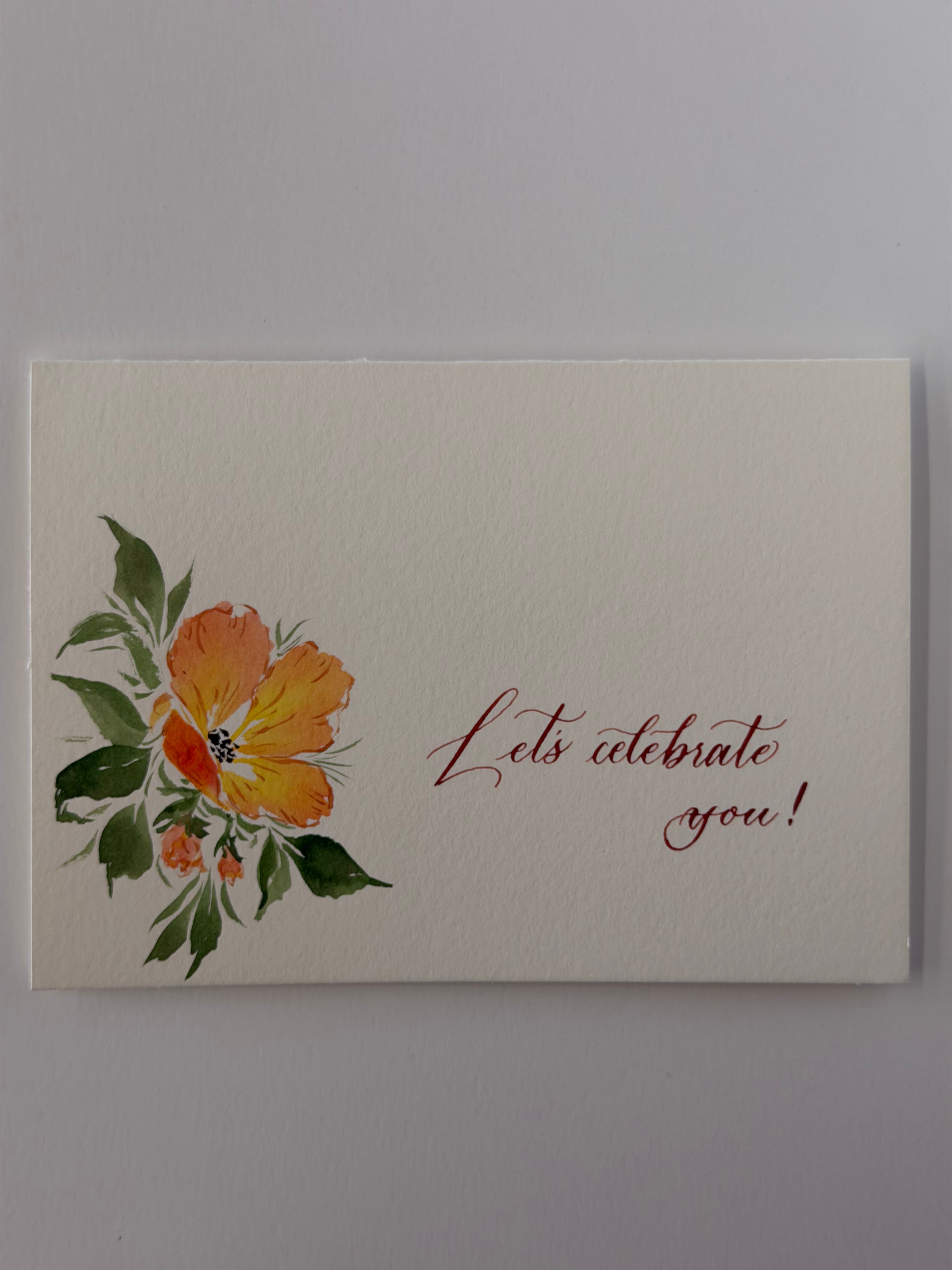 5x7 Watercolor Florals + Calligraphy Cards by A Wish Crafted