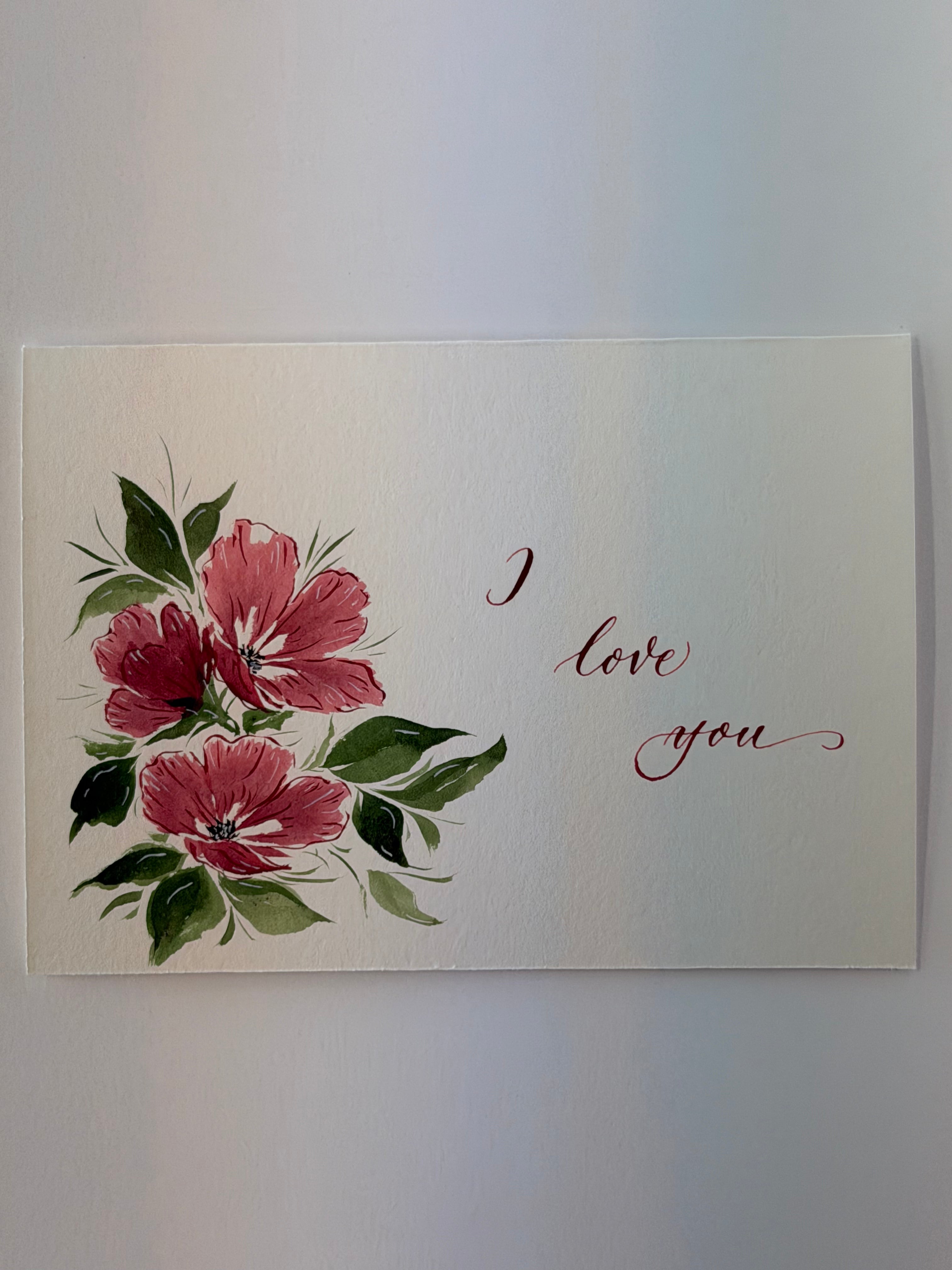 5x7 Watercolor Florals + Calligraphy Cards by A Wish Crafted