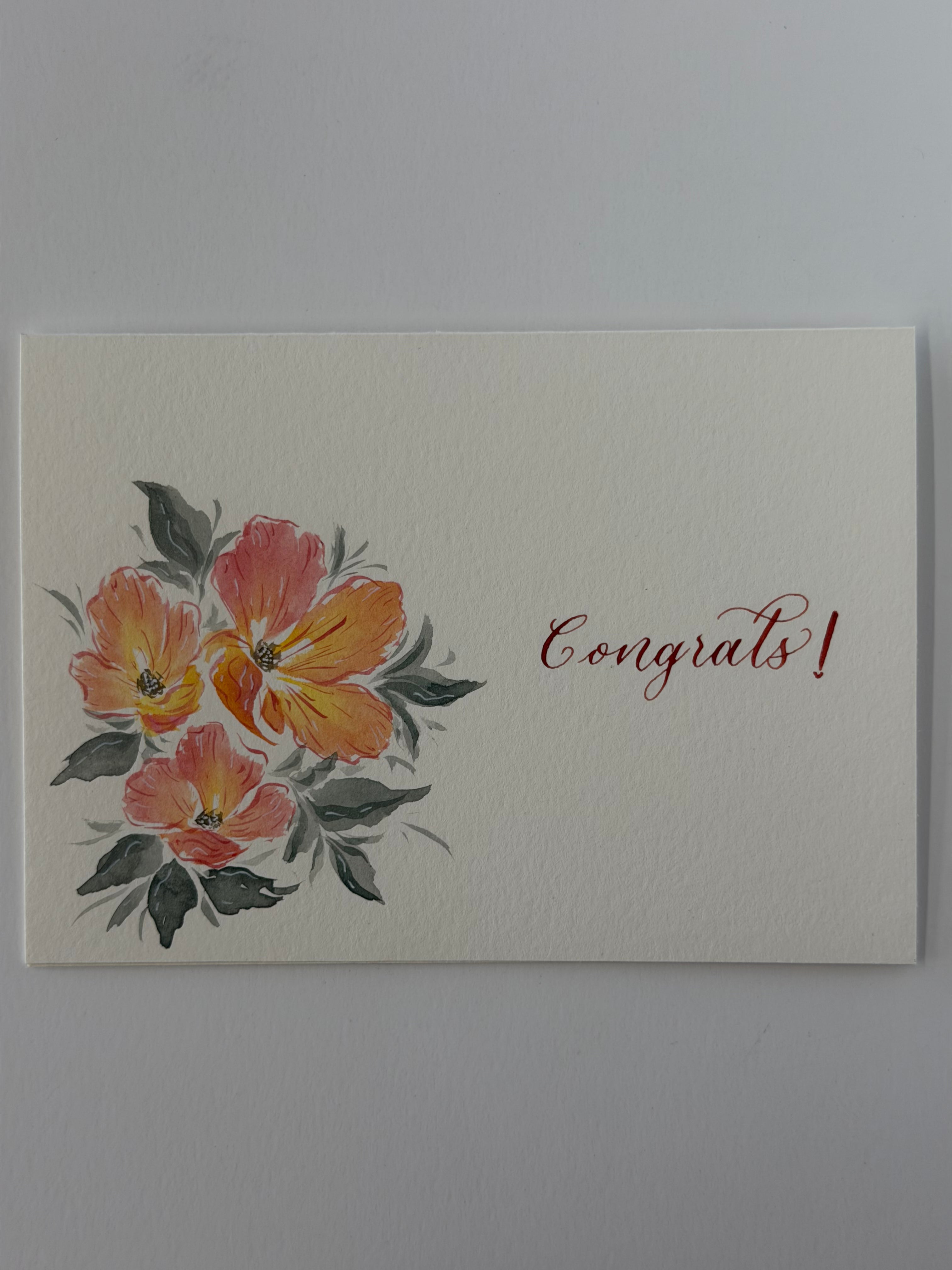 5x7 Watercolor Florals + Calligraphy Cards by A Wish Crafted