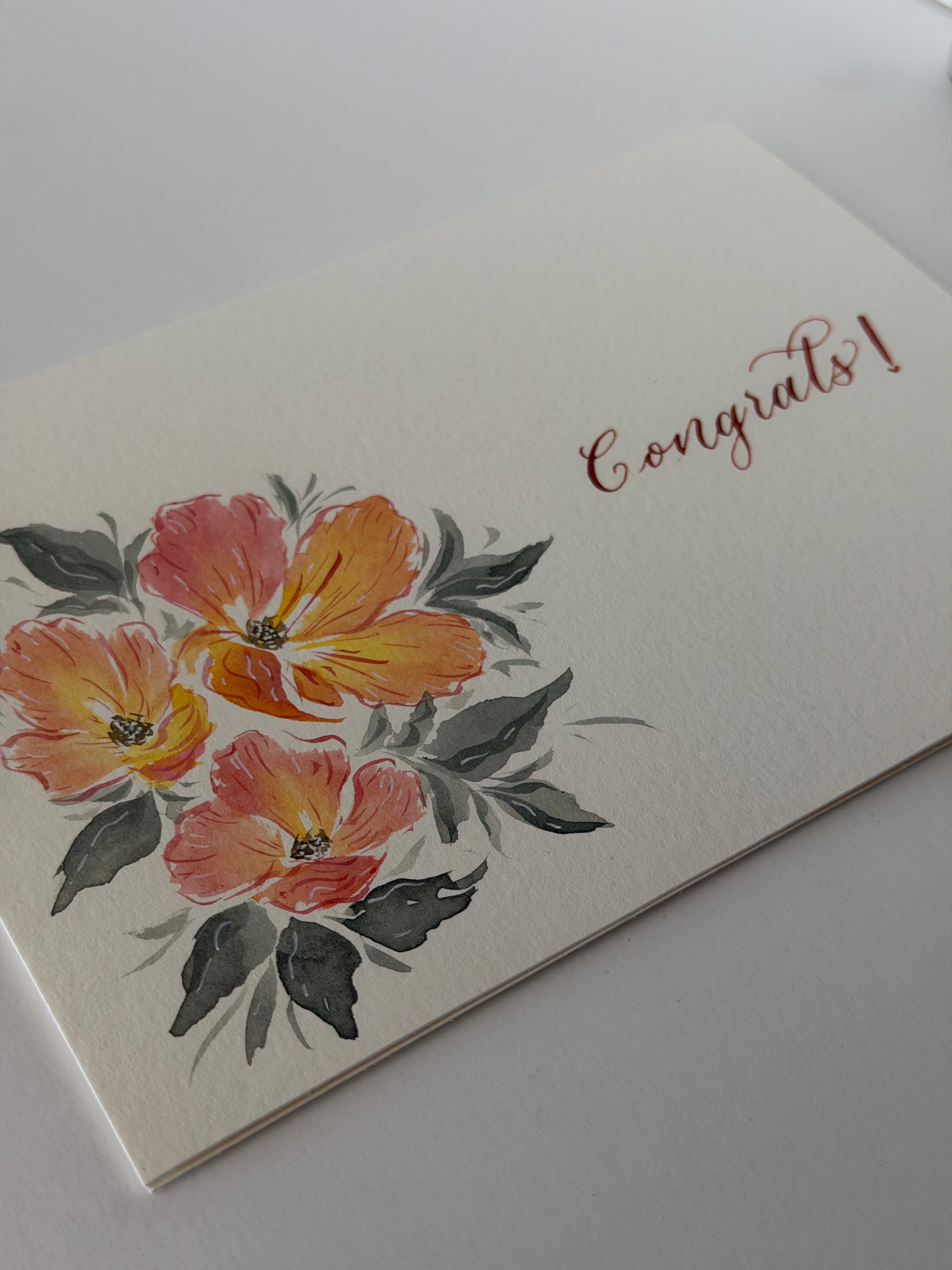 5x7 Watercolor Florals + Calligraphy Cards by A Wish Crafted