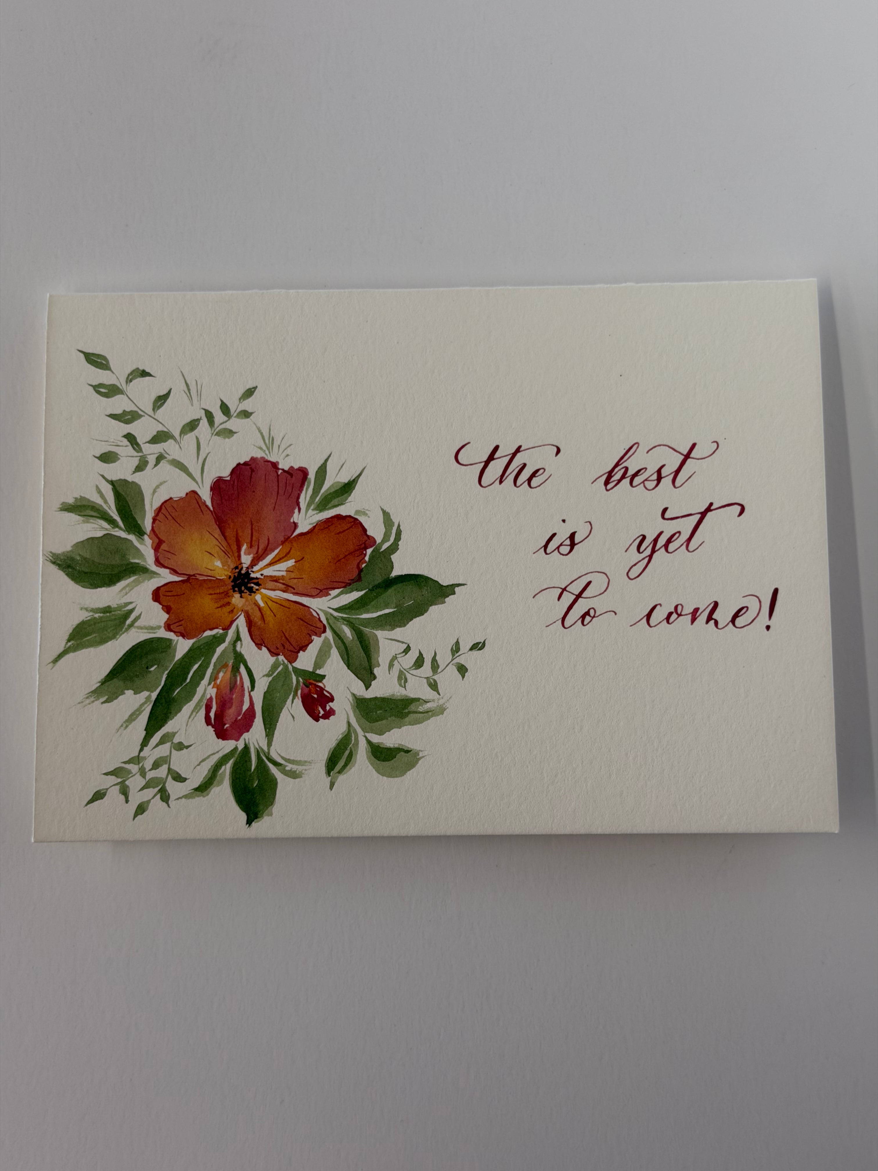 5x7 Watercolor Florals + Calligraphy Cards by A Wish Crafted