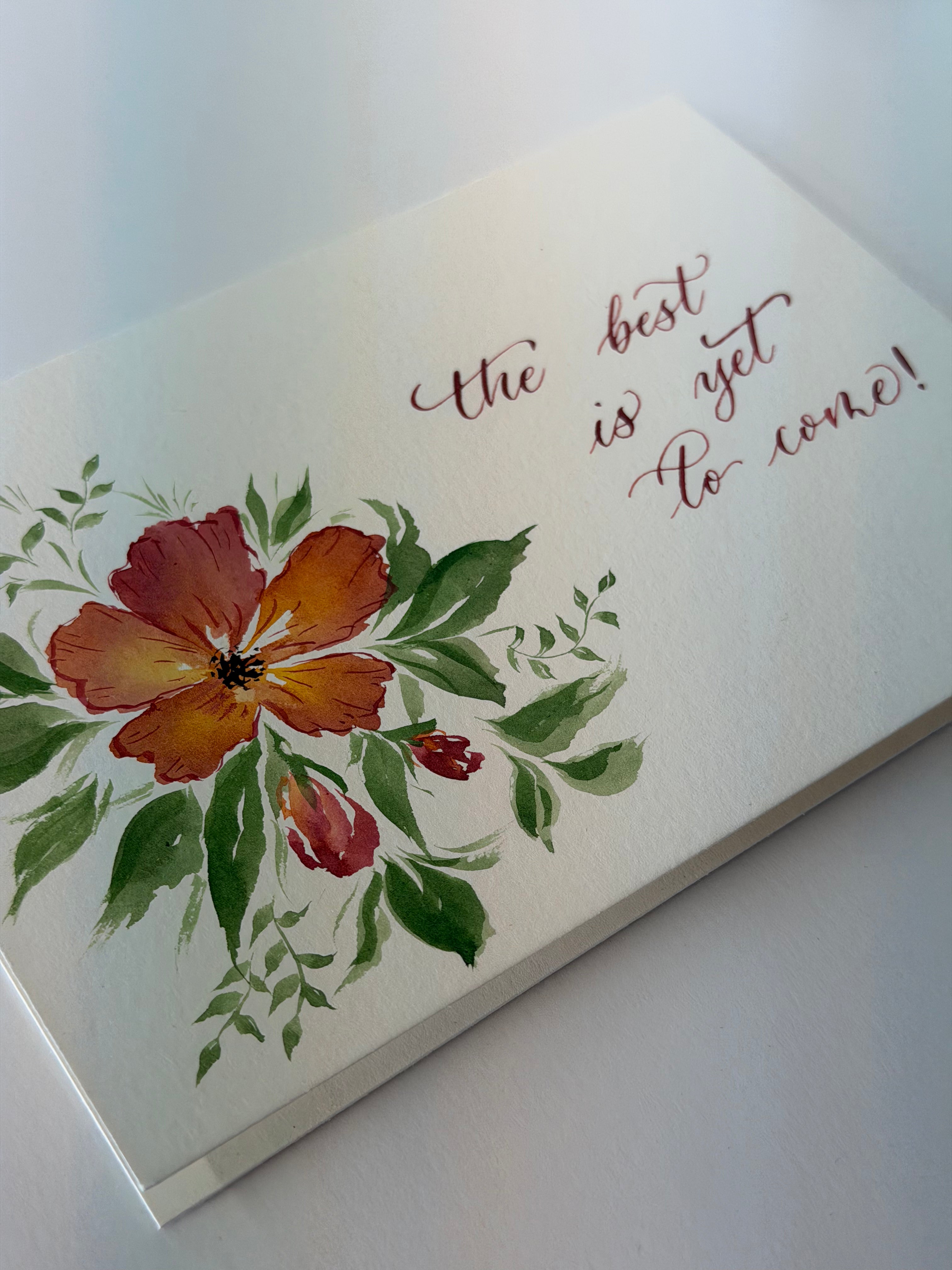 5x7 Watercolor Florals + Calligraphy Cards by A Wish Crafted