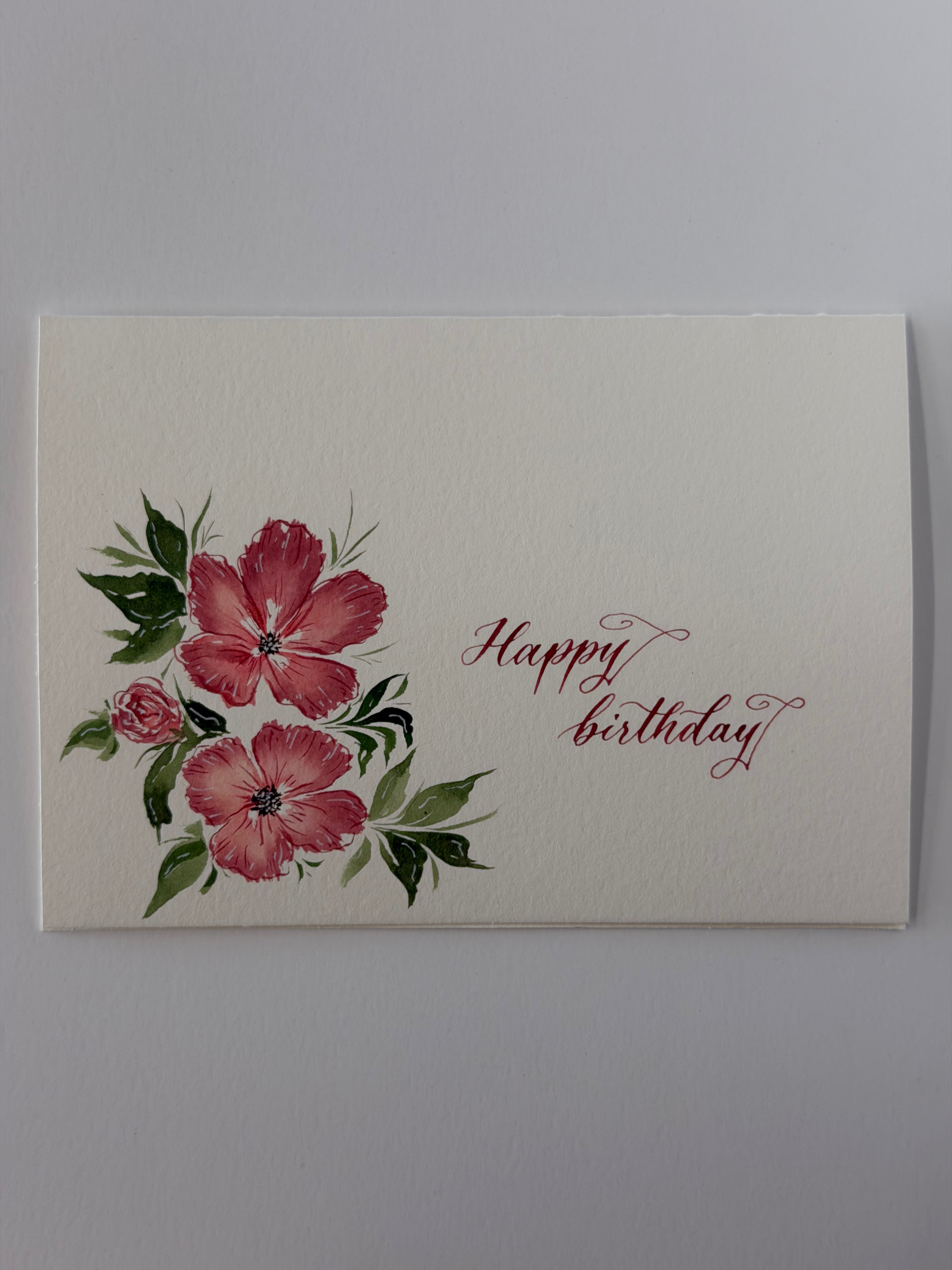 5x7 Watercolor Florals + Calligraphy Cards by A Wish Crafted