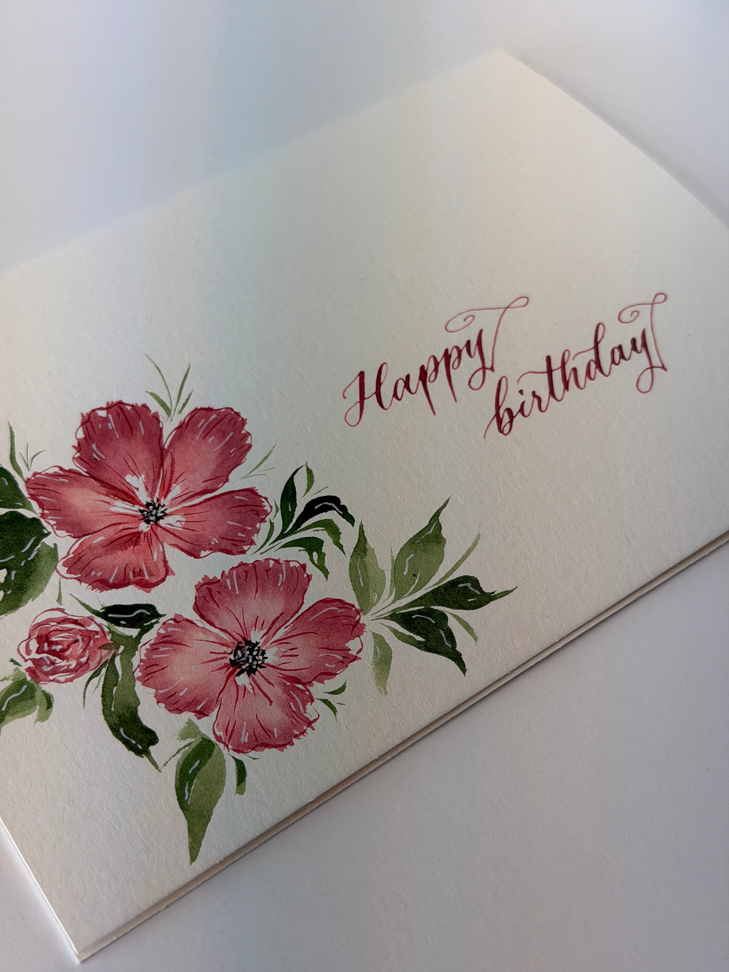 5x7 Watercolor Florals + Calligraphy Cards by A Wish Crafted