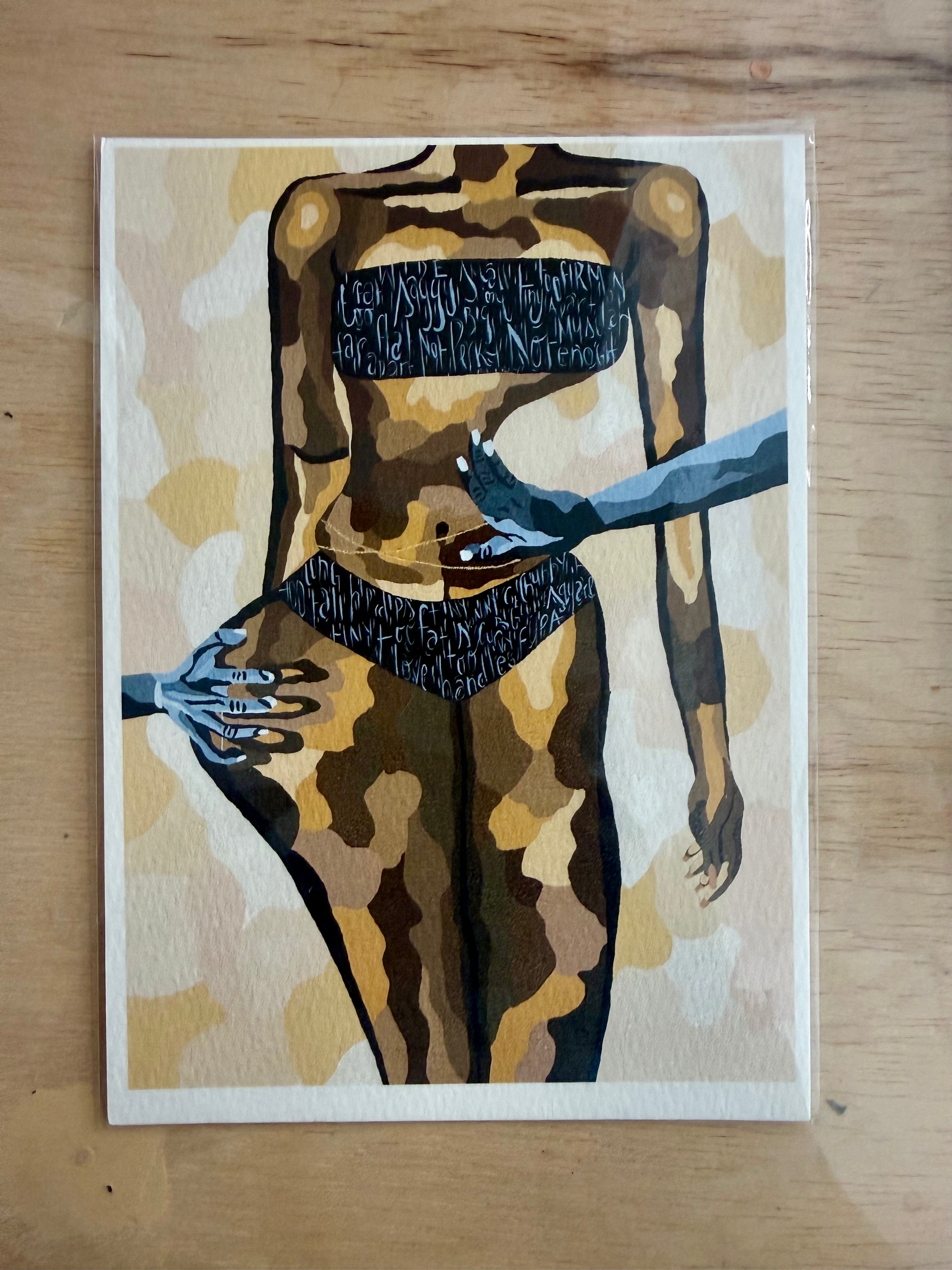Shades of brown body piece - front