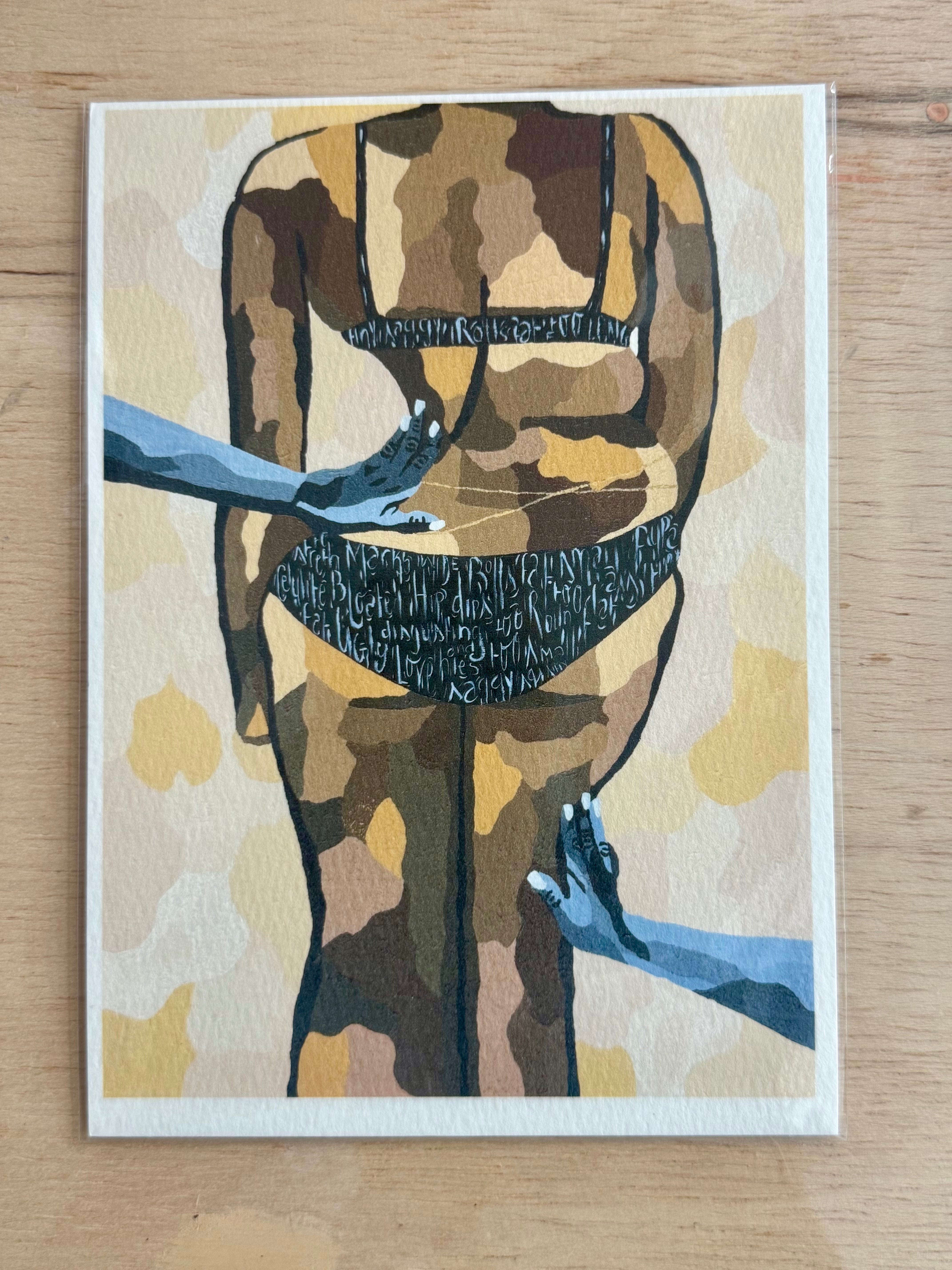 Shades of brown body piece - back