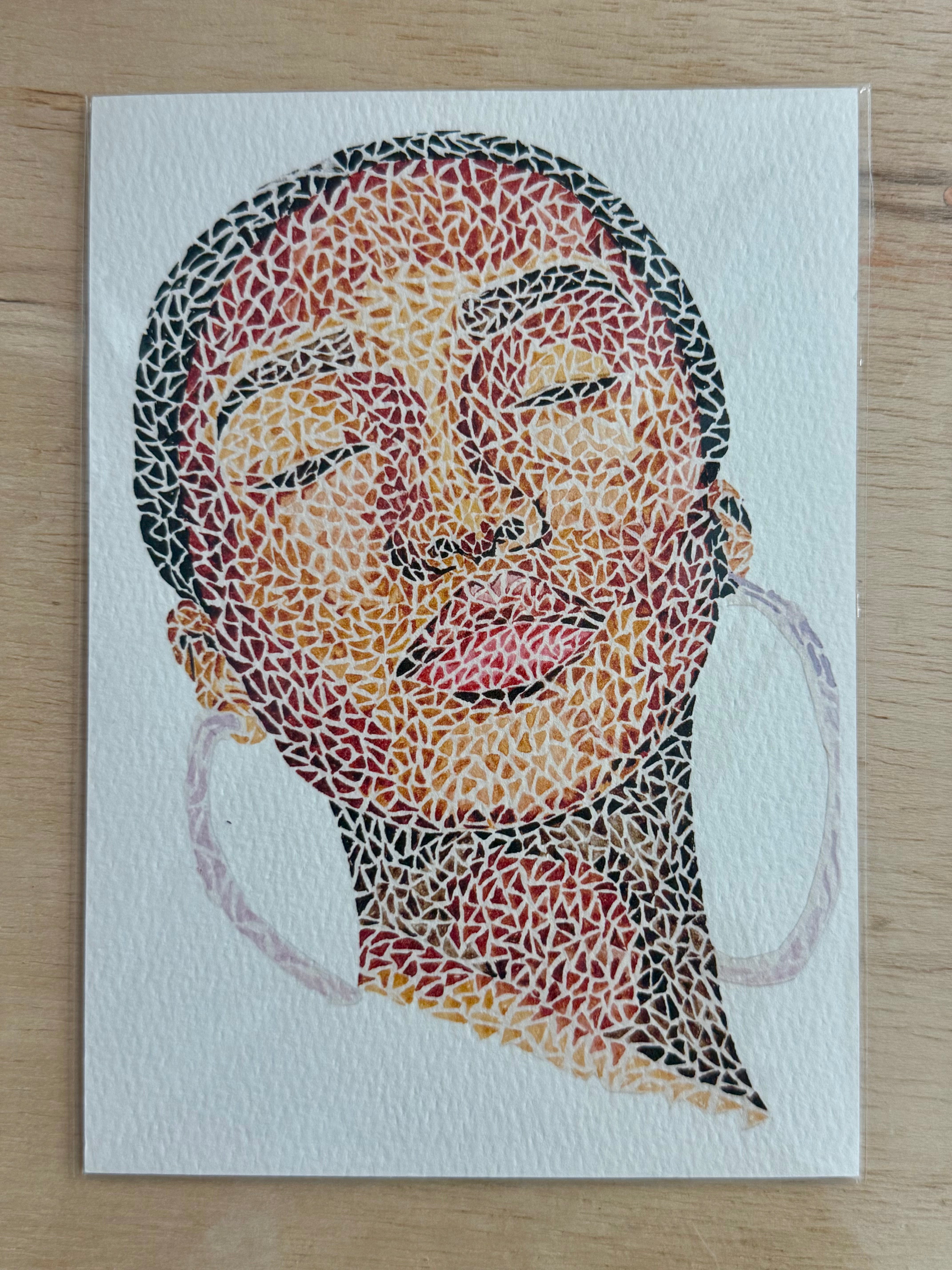 Face with Hoops 5x7 Art Print