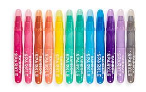 Rainbow Sparkle Watercolor Gel Crayons - Set of 12