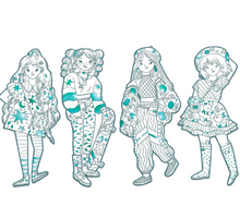 Load image into Gallery viewer, Fashion Girls Coloring Kit