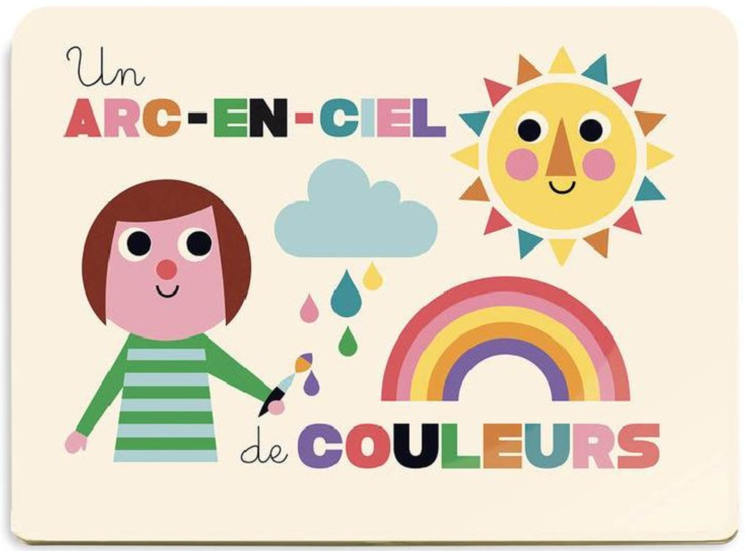 French Watercolor Tin: Rainbow