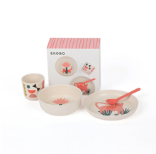 Load image into Gallery viewer, Illustrated Bamboo Dish Set for Kids