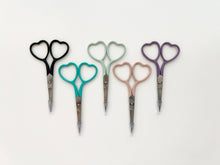 Load image into Gallery viewer, Heart embroidery scissors, small sewing scissors: Mint