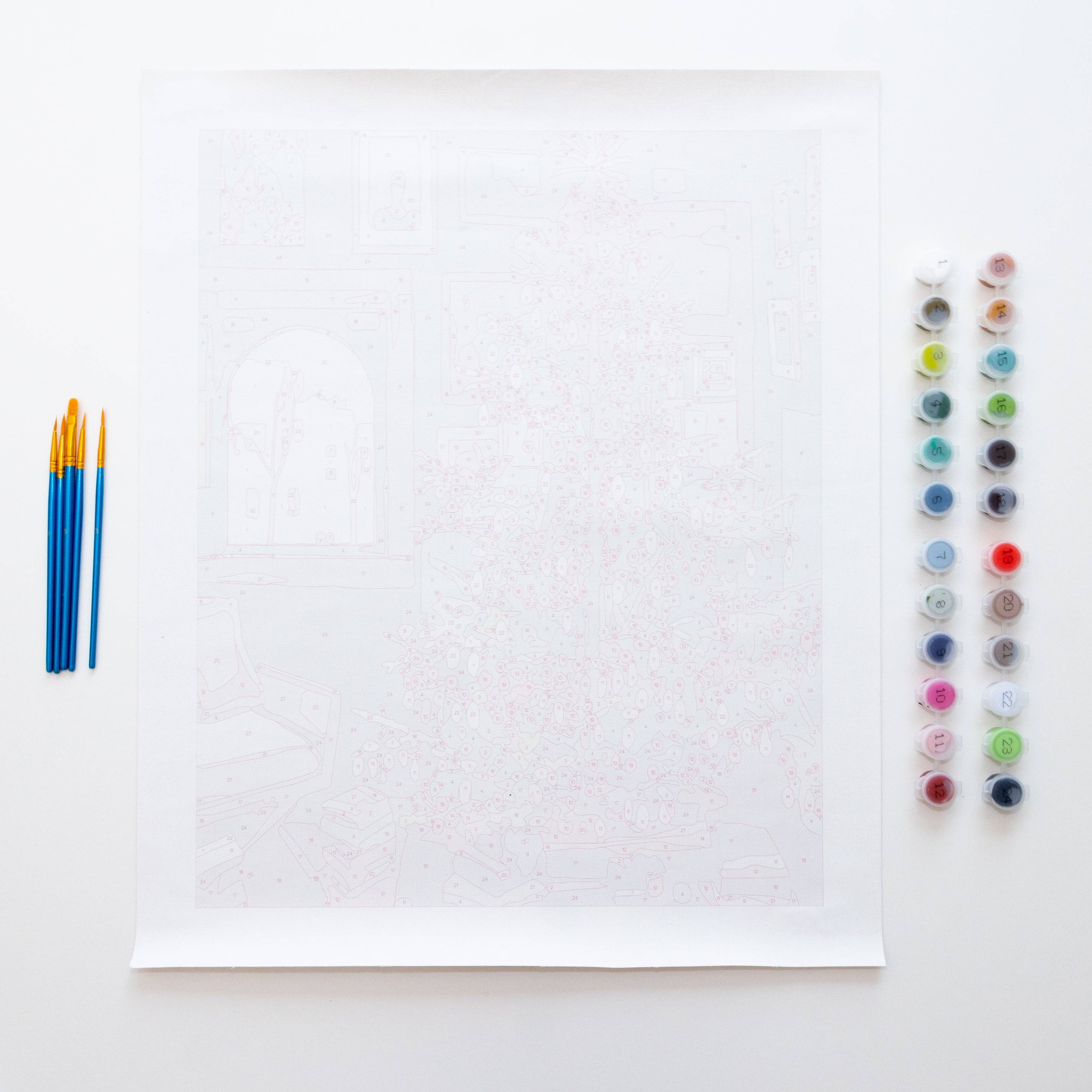 Aesthetic Tree by Team Paint Anywhere Holiday Paint by Numbers Deluxe - These Hands Makers Collective