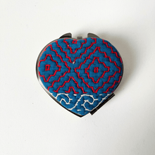 Load image into Gallery viewer, Antique Bronze Heart Mirror Jewelry Pill Box Container - These Hands Makers Collective