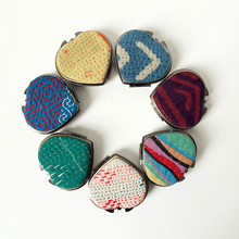 Load image into Gallery viewer, Antique Bronze Heart Mirror Jewelry Pill Box Container - These Hands Makers Collective