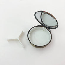 Load image into Gallery viewer, Antique Bronze Round Mirror Jewelry Pill Box Container - These Hands Makers Collective
