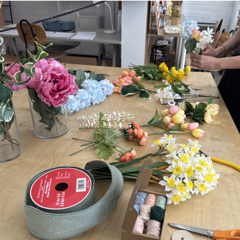 Apr 18th - IN PERSON - Spring Wreath: A Fiber Art Workshop - These Hands Makers Collective