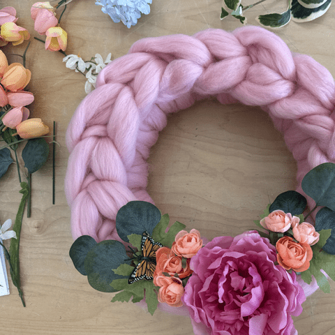 Apr 18th - IN PERSON - Spring Wreath: A Fiber Art Workshop - These Hands Makers Collective