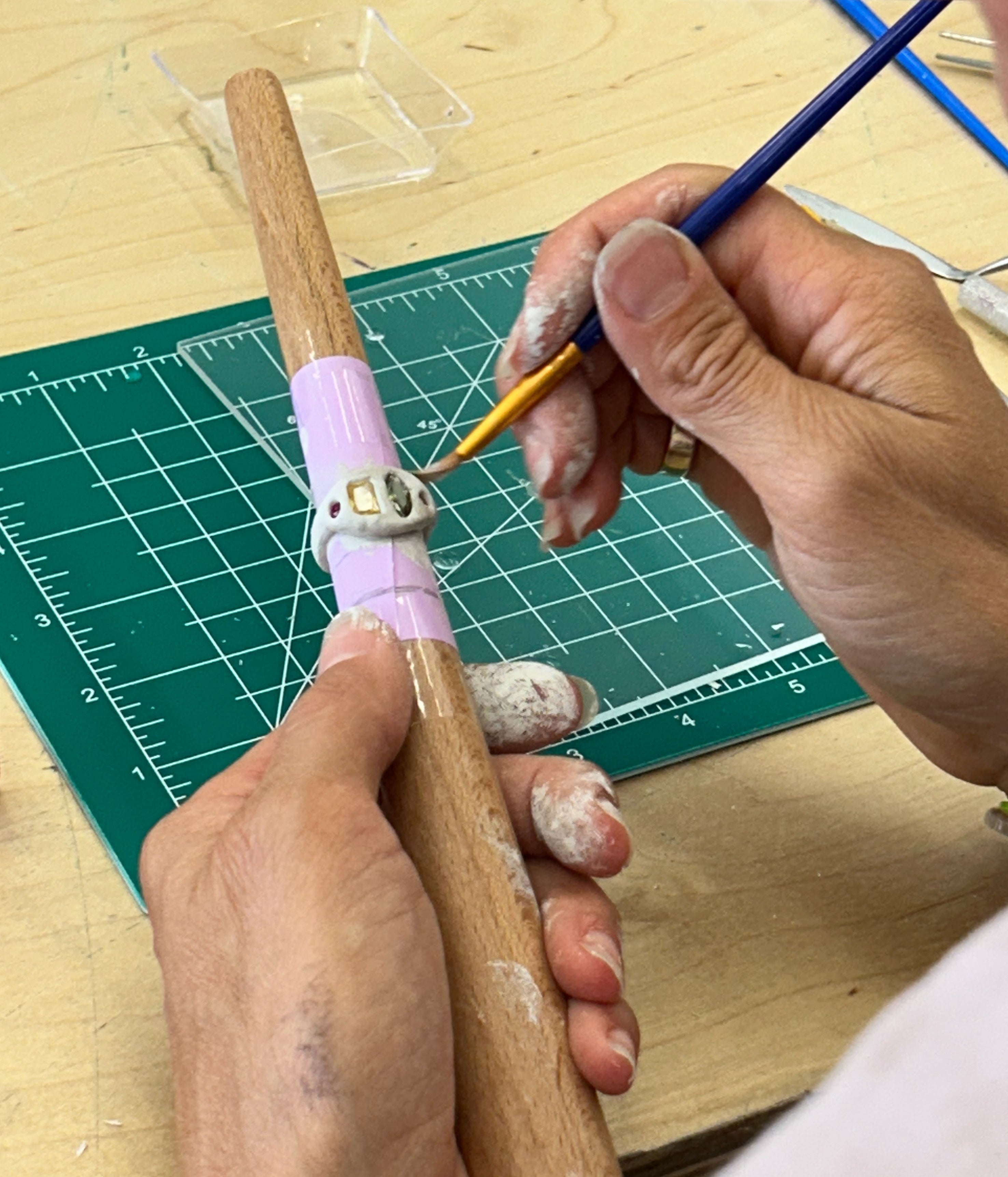 APR 25th - IN PERSON - Silver Metal Clay Gem Rings - These Hands Makers Collective