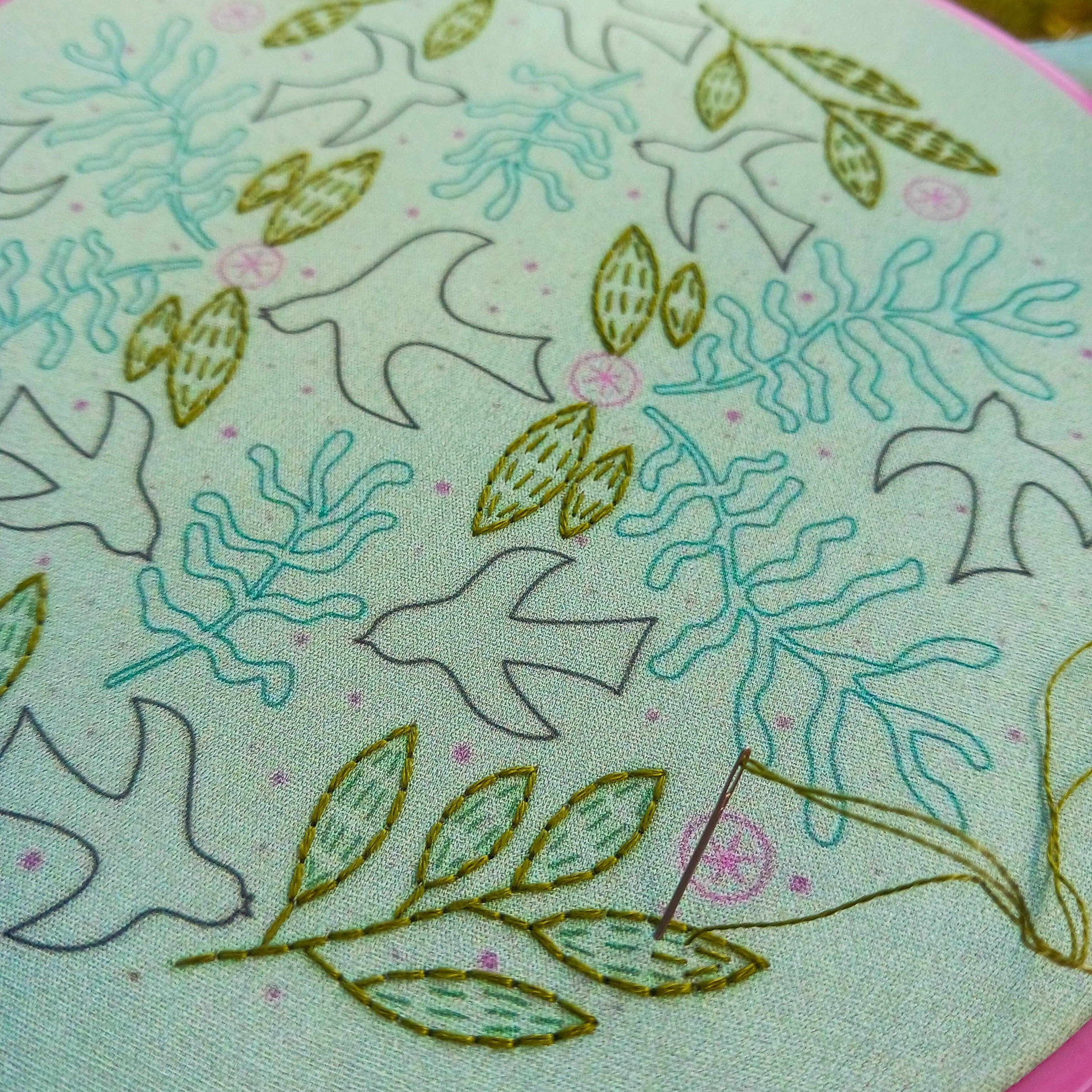 Blackbird embroidery kit - These Hands Makers Collective