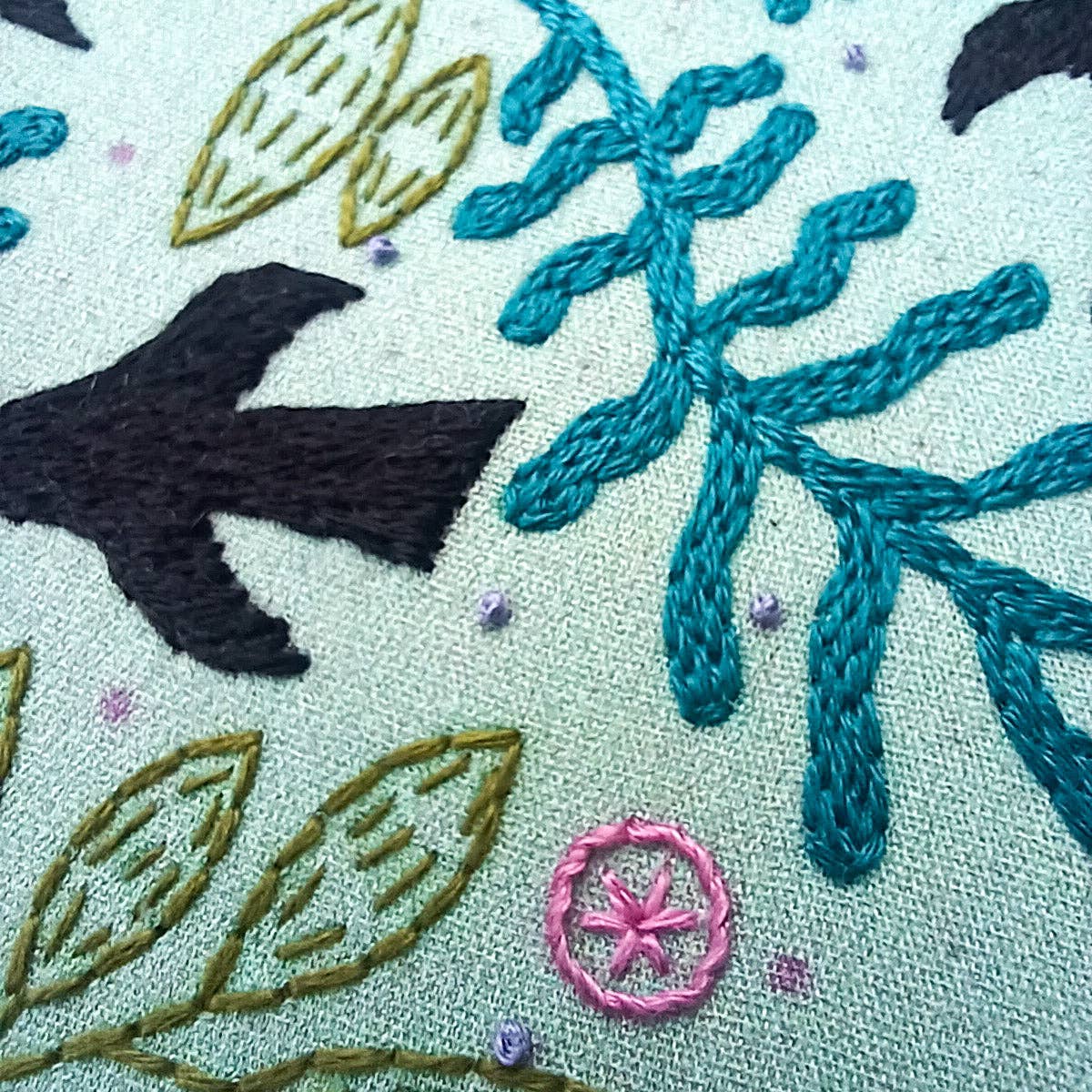 Blackbird embroidery kit - These Hands Makers Collective
