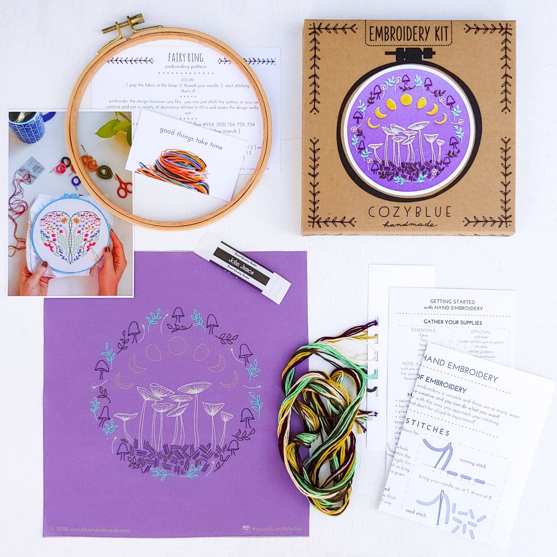 Blackbird embroidery kit - These Hands Makers Collective