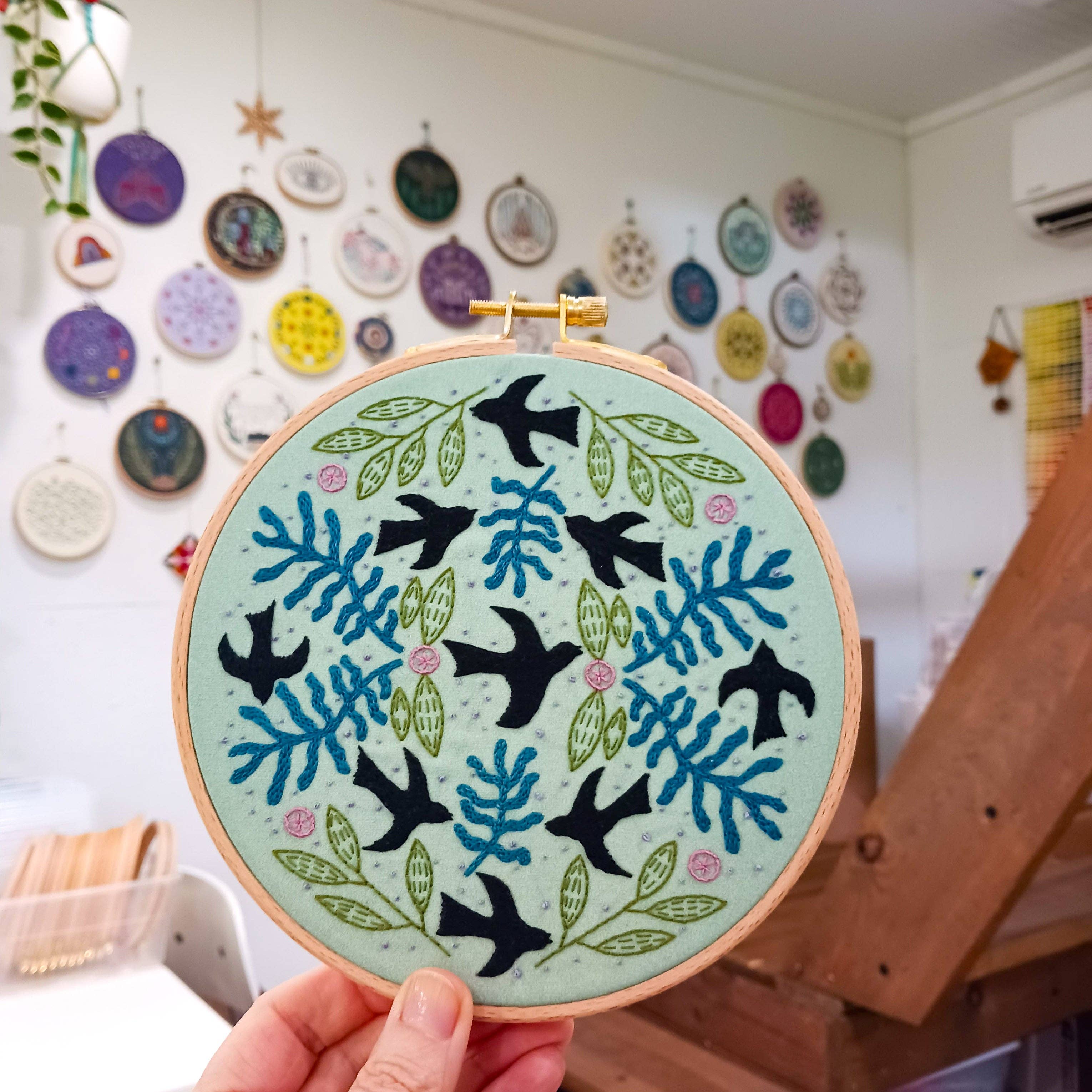 Blackbird embroidery kit - These Hands Makers Collective