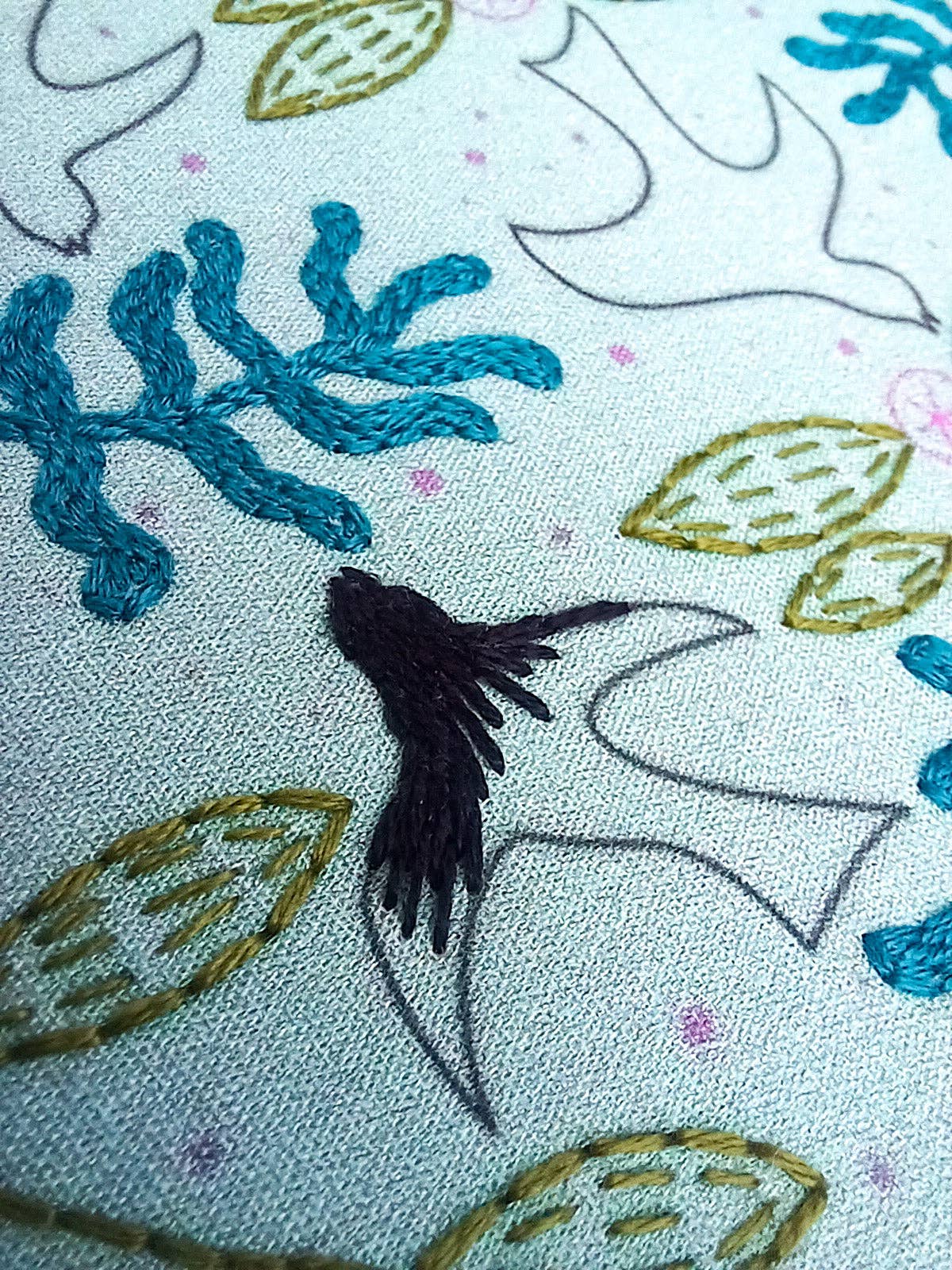 Blackbird embroidery kit - These Hands Makers Collective