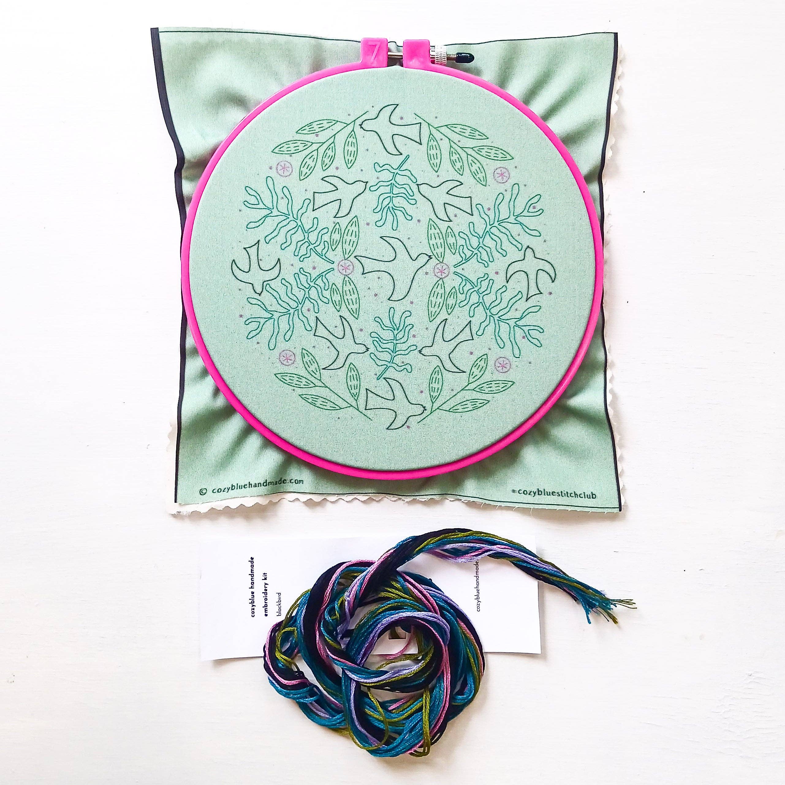 Blackbird embroidery kit - These Hands Makers Collective