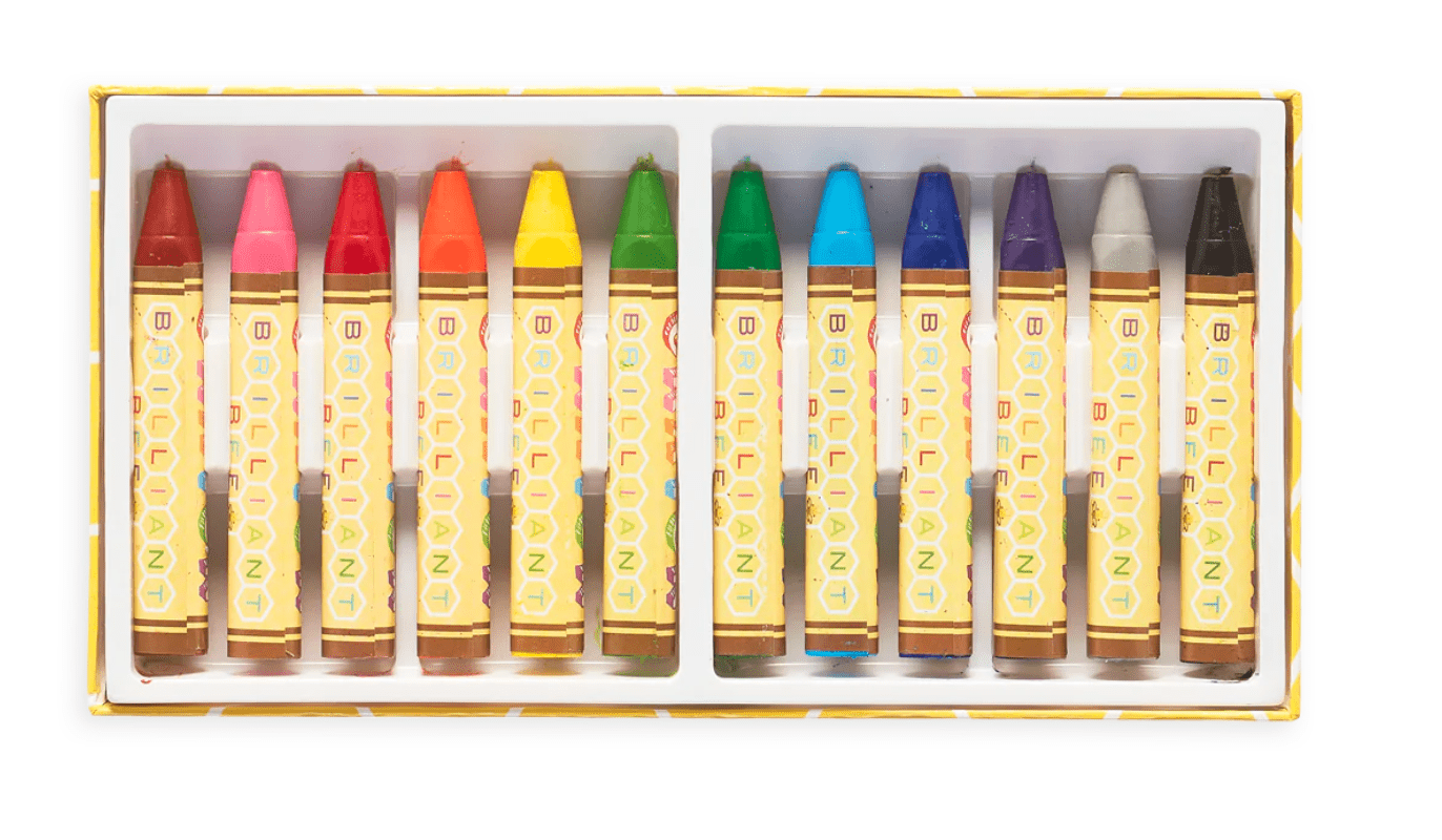 Brilliant Bee Crayons - Set of 12 - These Hands Makers Collective