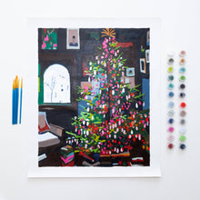 Load image into Gallery viewer, Aesthetic Tree by Team Paint Anywhere Holiday Paint by Numbers Deluxe