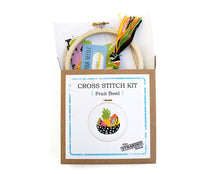 Load image into Gallery viewer, Fruit Bowl Cross Stitch Kit