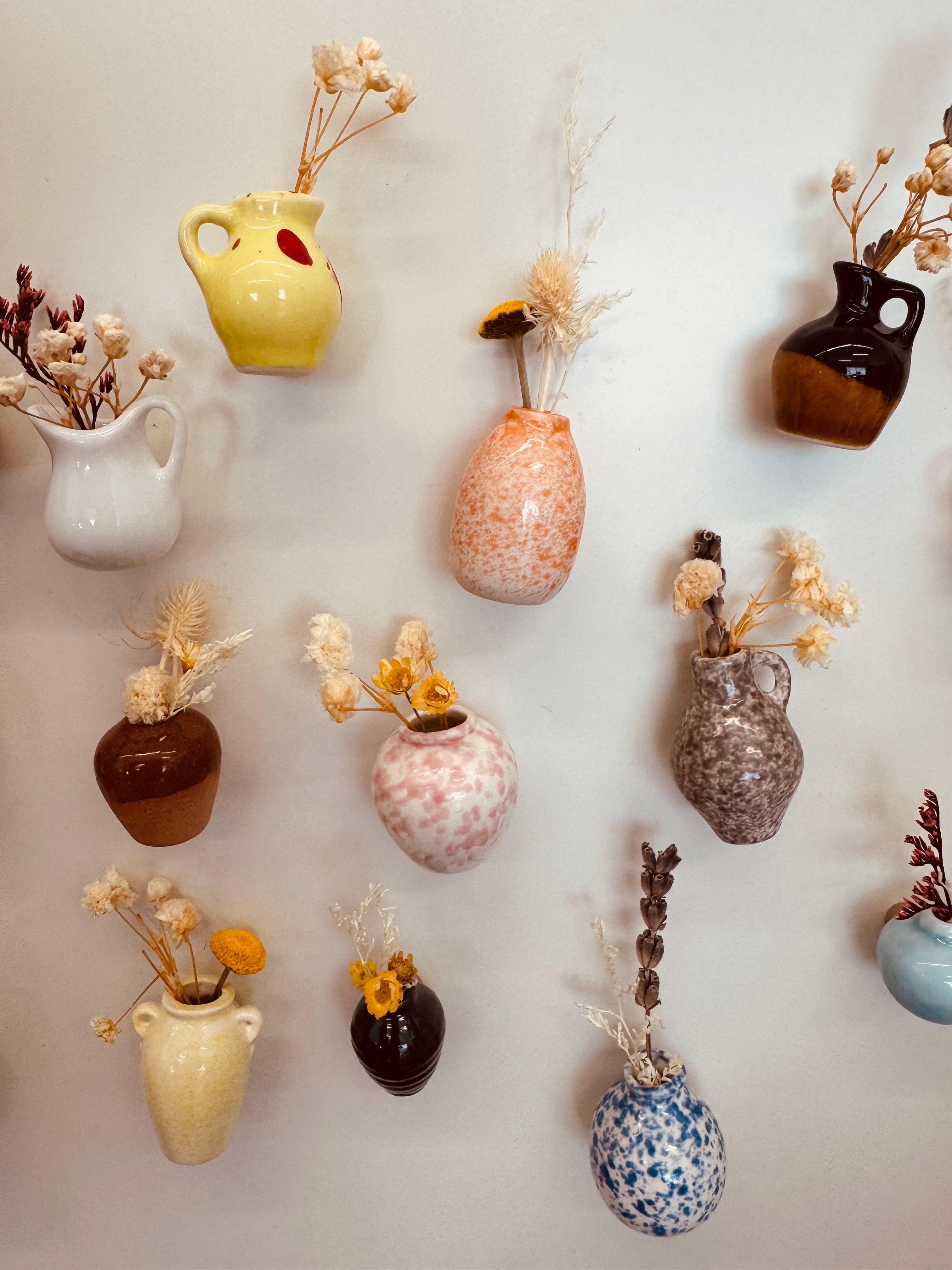 Mini Ceramic Flower Vase Magnet
