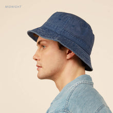 Load image into Gallery viewer, CHOK.LIDS Canvas Bucket Hat: Midnight - These Hands Makers Collective
