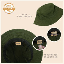 Load image into Gallery viewer, CHOK.LIDS Canvas Bucket Hat: Midnight - These Hands Makers Collective