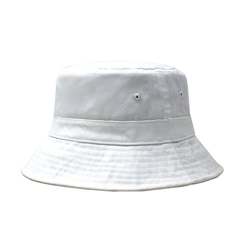 CHOK.LIDS Canvas Bucket Hat: White - These Hands Makers Collective