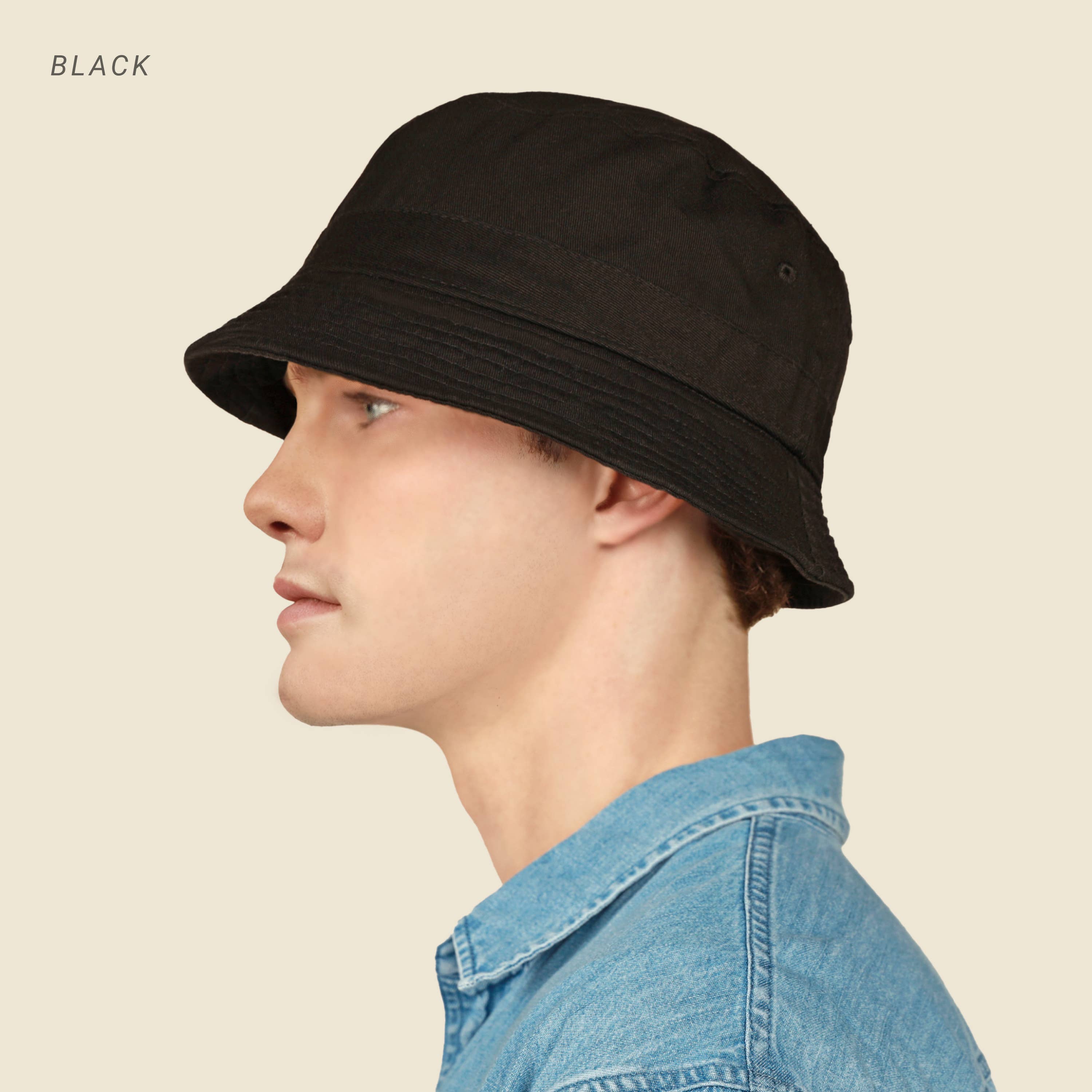 CHOK.LIDS Canvas Bucket Hat: White - These Hands Makers Collective