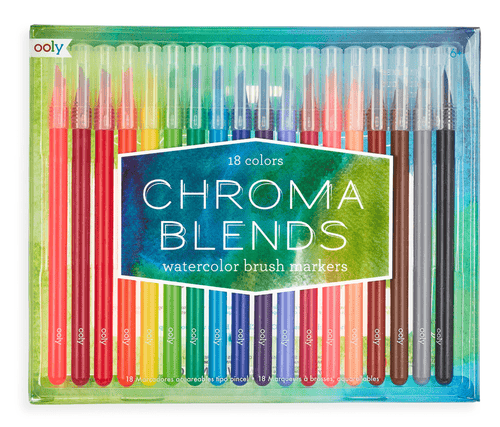 Chroma Blends Watercolor Brush Markers - Set of 18 - These Hands Makers Collective