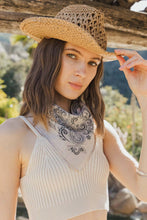 Load image into Gallery viewer, Classic Paisley Floral Bandana - Lightweight Cotton 🌼: Sage - These Hands Makers Collective