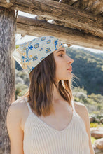 Load image into Gallery viewer, 🌿 Colorful Paisley Headscarf - Retro, Colorful, Chic: Blue - These Hands Makers Collective