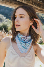 Load image into Gallery viewer, 🌿 Colorful Paisley Headscarf - Retro, Colorful, Chic: Blue - These Hands Makers Collective