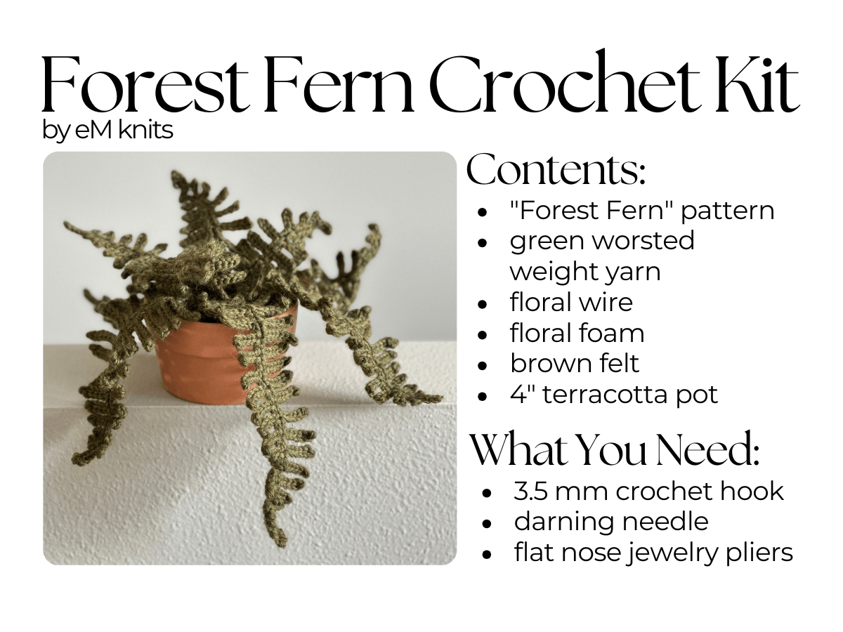 Crochet Kit - Forest Fern - These Hands Makers Collective