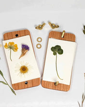 Load image into Gallery viewer, Custom Design Pocket Sized Flower Press | 2"x4": Brass / Cherry - These Hands Makers Collective