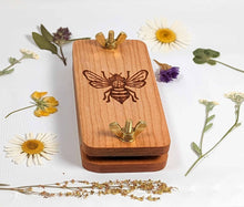 Load image into Gallery viewer, Custom Design Pocket Sized Flower Press | 2"x4": Brass / Cherry - These Hands Makers Collective